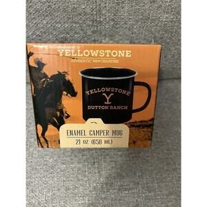 Yellowstone Dutton Ranch‎ Enamel Camper Mug New Inbox 21oz Cowboy Core